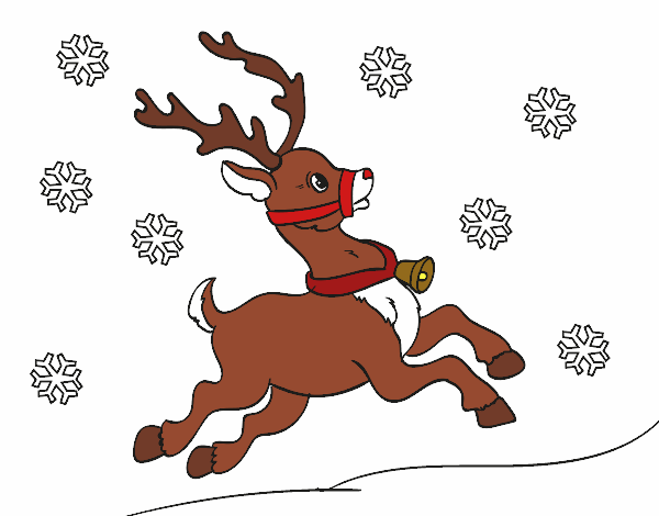 Dibujo de Reno de Navidad pintado por en  el día 22-12-19 a las  21:32:25. Imprime, pinta o colorea tus propios dibujos!