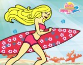 Barbie corre al agua