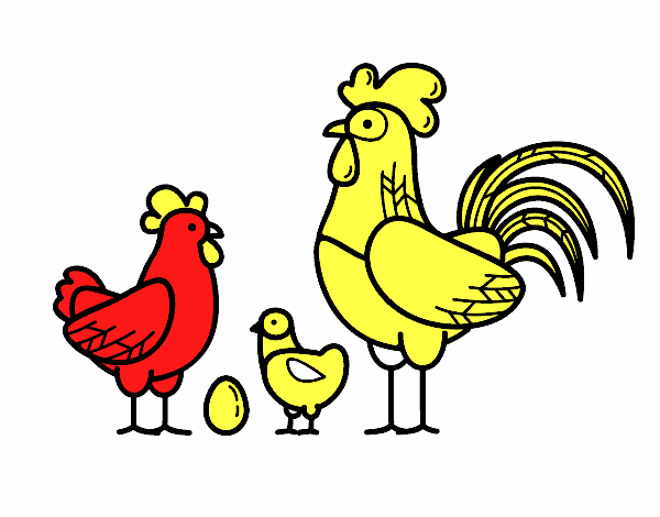 Dibujo de Familia gallina pintado por en  el día 23-12-19 a las  02:15:33. Imprime, pinta o colorea tus propios dibujos!