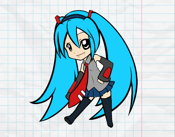 miku mal coloreada xd