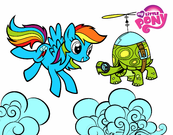 Rainbow Dash y la tortuga tanque