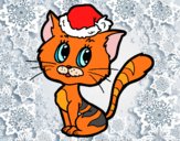 Un gato navideño