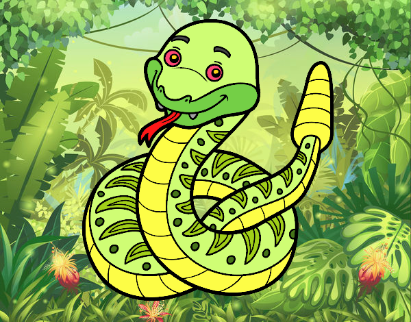 Una serpiente de cascabel