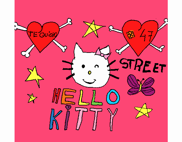 Dibujo de Hello Kitty pintado por en  el día 02-01-20 a las  21:27:51. Imprime, pinta o colorea tus propios dibujos!