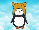 Pingüino con gorrito divertido