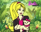 Barbie con su linda gatita