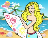 Barbie va a surfear