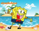 Bob Esponja saludando