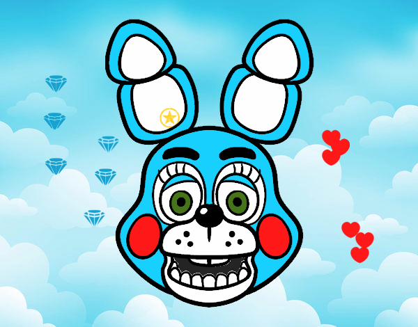 Cara de Toy Bonnie de Five Nights at Freddy's