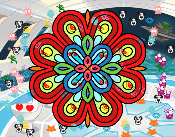 Dibujo de Mandala arte visual pintado por en  el día 08-01-20 a  las 12:20:08. Imprime, pinta o colorea tus propios dibujos!