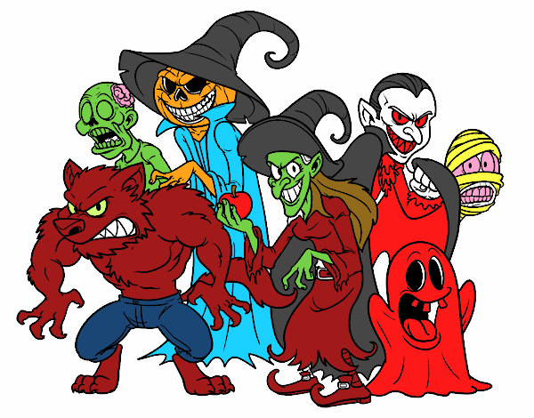 Dibujo de Monstruos de Halloween pintado por en  el día 12-01-20  a las 03:53:41. Imprime, pinta o colorea tus propios dibujos!