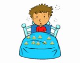 Niño en la cama