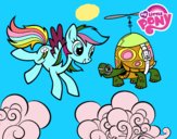 Rainbow Dash y la tortuga tanque