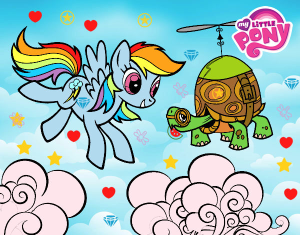 Rainbow Dash y la tortuga tanque