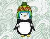 Bebé pingüino con gorrito