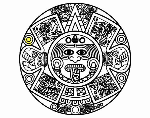 Dibujo de Calendario azteca pintado por en  el día 16-01-20 a  las 14:51:20. Imprime, pinta o colorea tus propios dibujos!