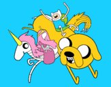 Finn y Jake con la Princesa Chicle