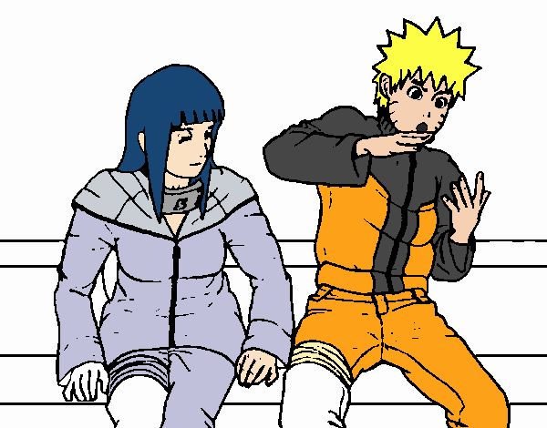 Dibujo De Hinata Y Naruto Pintado Por En Dibujos Net El Dia 15 01