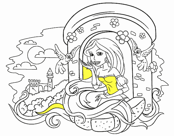 Dibujo de Princesa Rapunzel pintado por en  el día 16-01-20 a  las 20:20:00. Imprime, pinta o colorea tus propios dibujos!