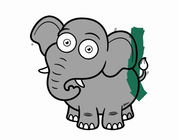 Dibujo de Elefante africano de sabana pintado por en  el día  21-01-20 a las 22:49:37. Imprime, pinta o colorea tus propios dibujos!