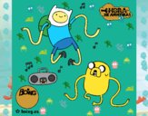 Finn y Jake escuchando música