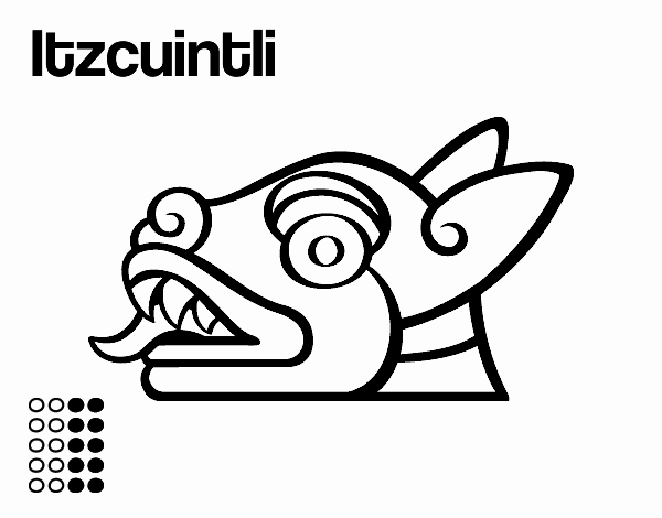 Dibujo de Los días aztecas: el perro Itzcuintli pintado por en   el día 26-01-20 a las 21:01:34. Imprime, pinta o colorea tus propios dibujos !
