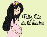 Mamá embarazada en el día de la madre