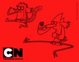 Mordecai y Rigby karatekas