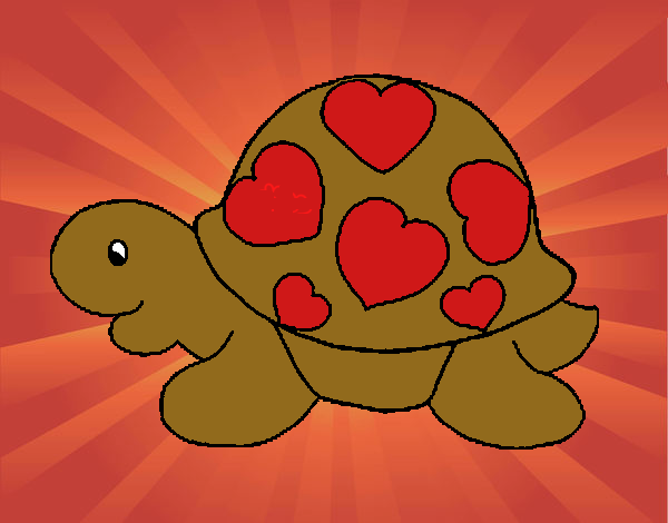 Tortuga con corazones