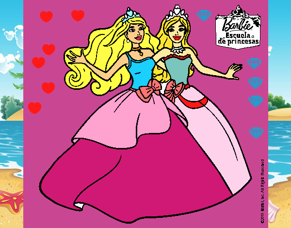 Barbie y su amiga súper felices