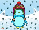 Bebé pingüino con gorrito