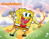 Bob Esponja saludando