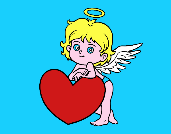 Cupido y un corazón