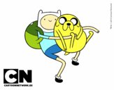 Finn y Jake abrazados