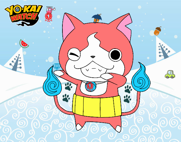 Jibanyan guiñando el ojo