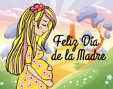 Mamá embarazada en el día de la madre