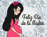 Mamá embarazada en el día de la madre