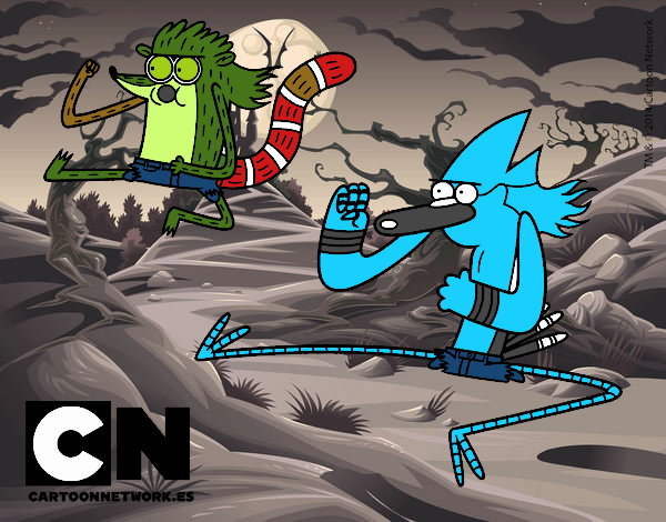 Mordecai y Rigby karatekas