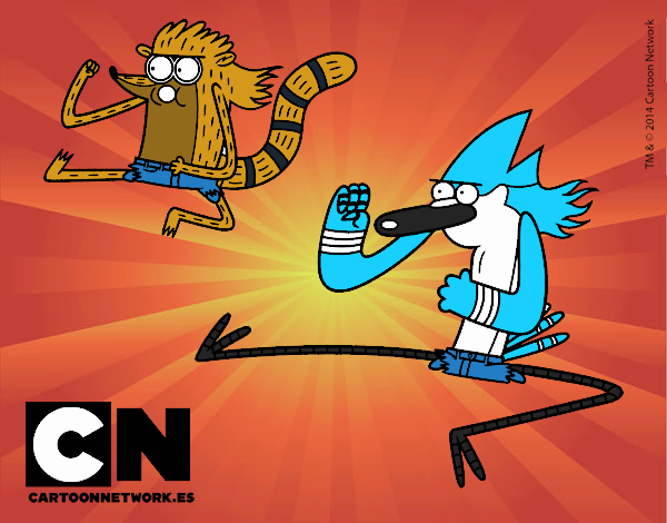 Mordecai y Rigby karatekas