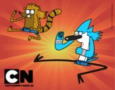 Mordecai y Rigby karatekas