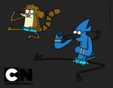 Mordecai y Rigby karatekas