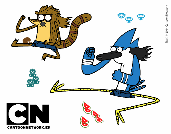 Mordecai y Rigby karatekas