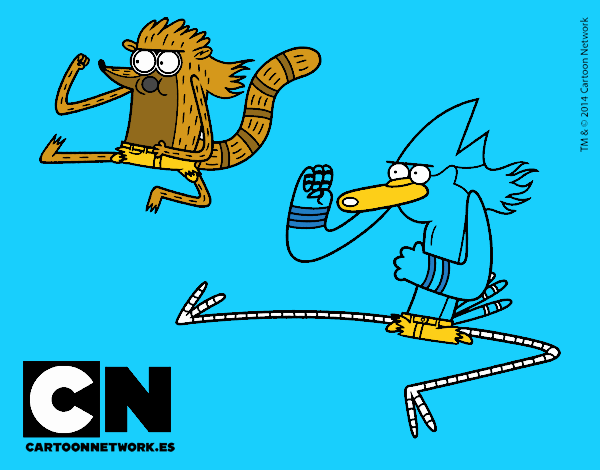 Mordecai y Rigby karatekas