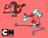 Mordecai y Rigby karatekas