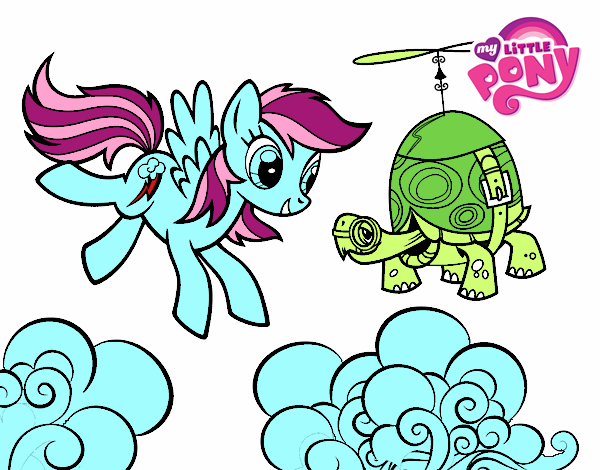 Rainbow Dash y la tortuga tanque