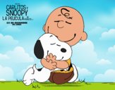 Snoopy y Carlitos abrazados