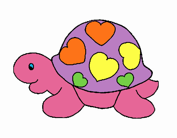 Tortuga con corazones