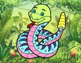 Una serpiente de cascabel