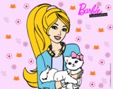 Barbie con su linda gatita