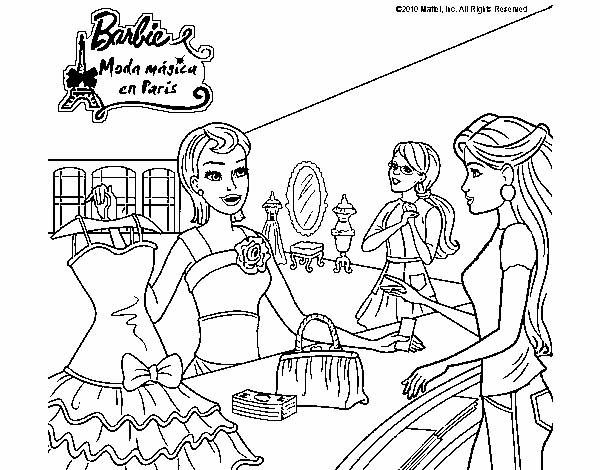 Dibujo de Barbie en una tienda de ropa pintado por en Dibujos.net el día 04-02-20 a 14:30:07. Imprime, pinta o colorea tus propios dibujos!